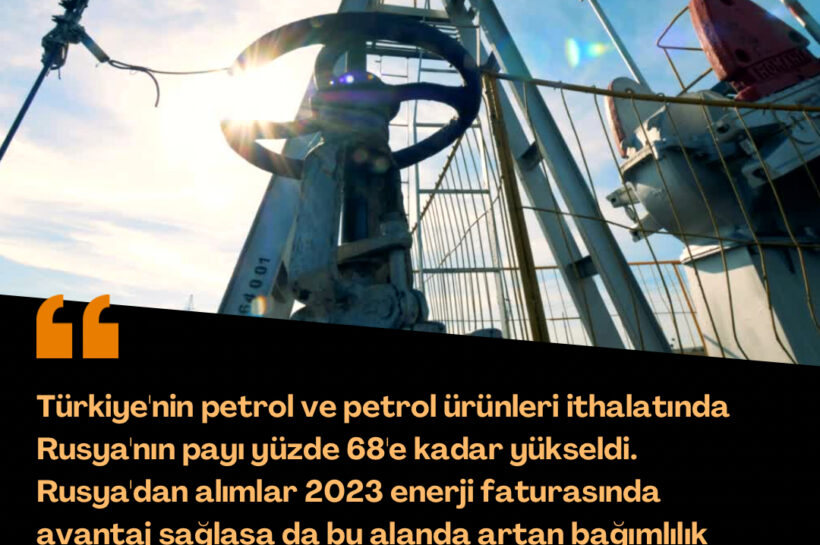 Türkiye’nin Rusya’dan 2023 sonu itibarıyla enerji ithalatı