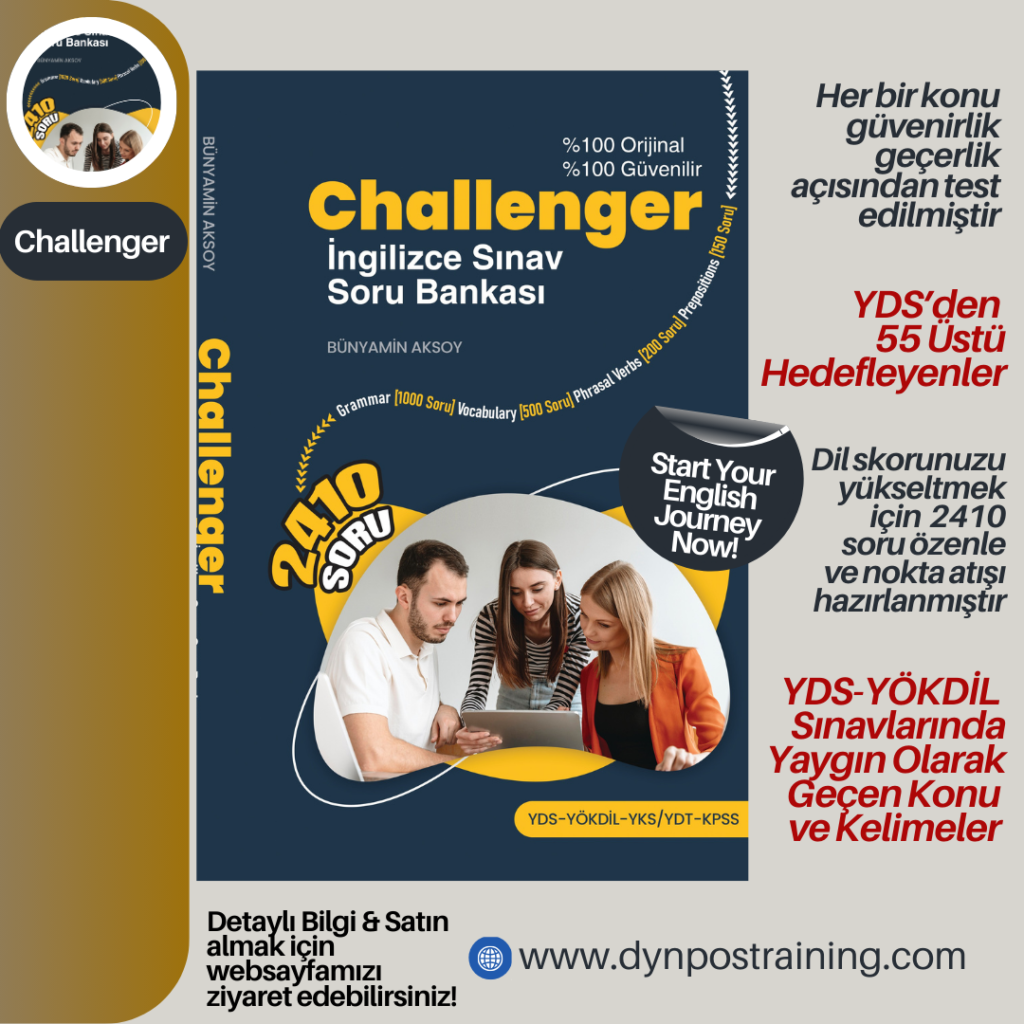 Challenger YDS YÖKDİL İngilizce Sınav Soru Bankası